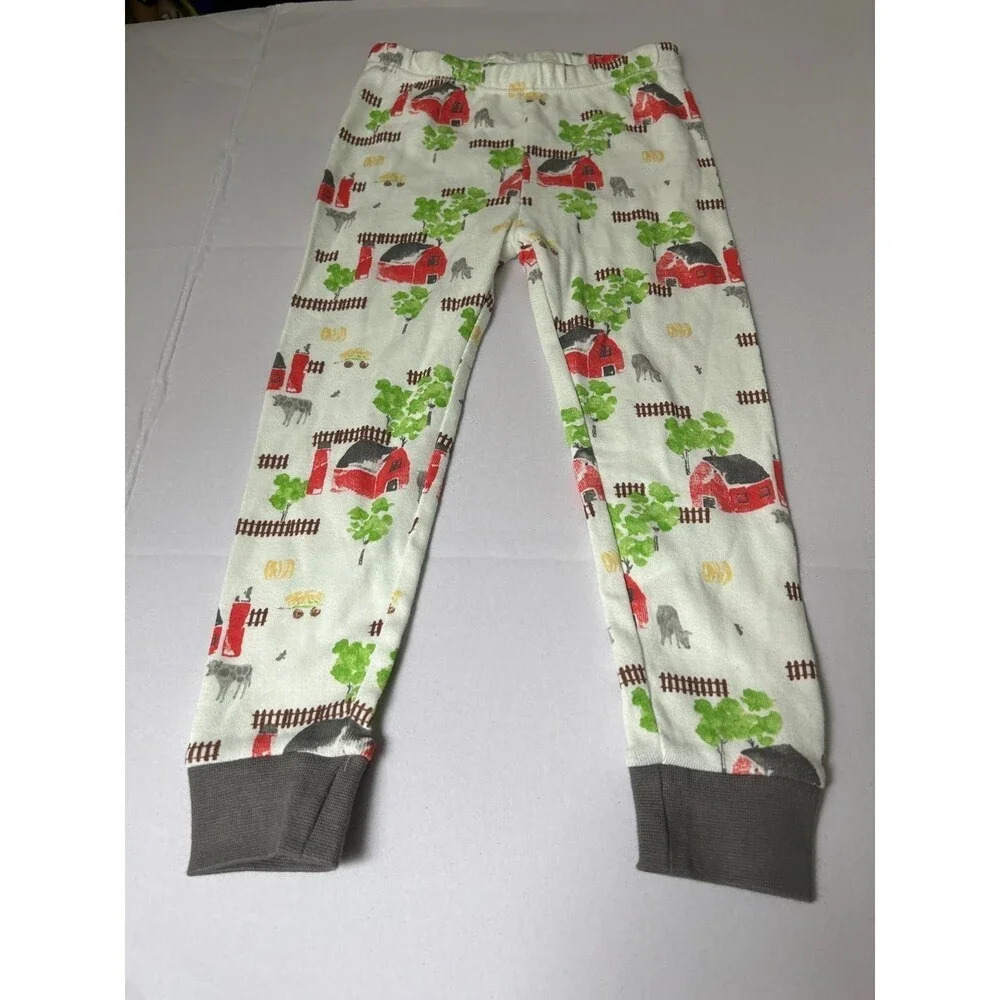 Burt’s bees 100% Organic Cotton pajama pants Sz 5T farm barn print